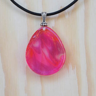 Pink and Purple teardrop pendant