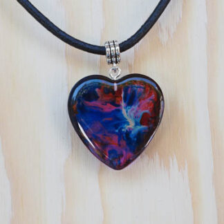 Colourful heart pendant