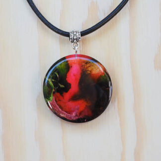 Pink and Green Circle Pendant